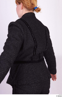  Photos Woman in Historical Dress 105 18th century black jacket historical clothing upper body 0005.jpg